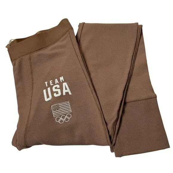 SKIMS Soft Lounge Rib Cropped T-Shirt + Leggings Set Team USA Sienna M/L - Picture 9 of 14